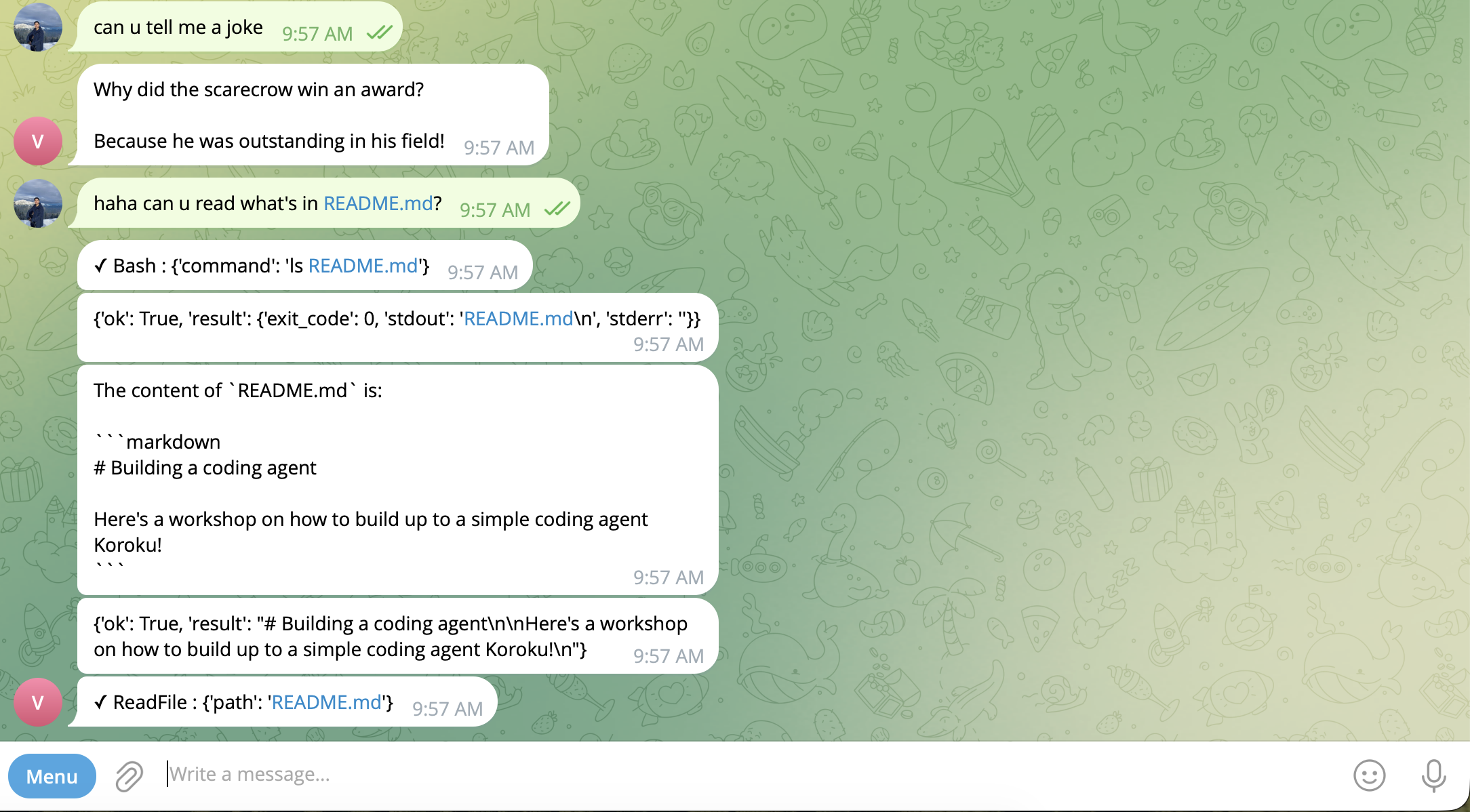 Telegram Demo